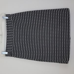 Ann Taylor Black & White Mini Skirt 8